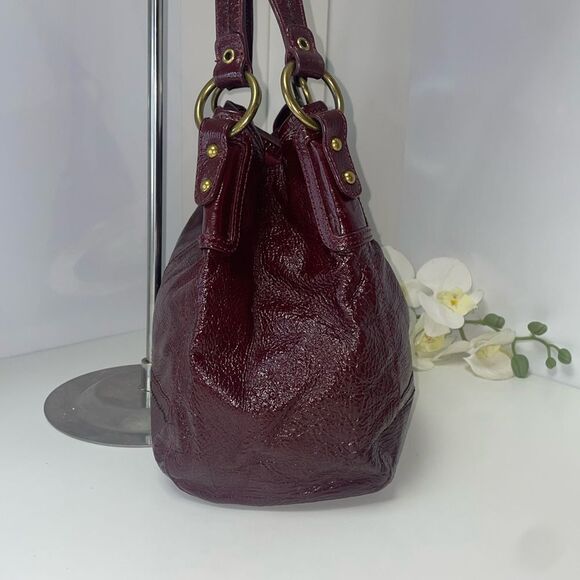 The Sak Deep Burgundy Patent Leather Shoulder Bag - Picture 4 of 10